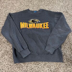 university of Milwaukee uwm Graphic Crewneck Sweatshirt - Charcoal